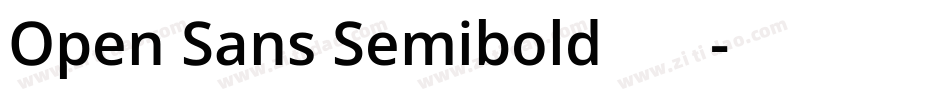 Open Sans Semibold手机版字体转换